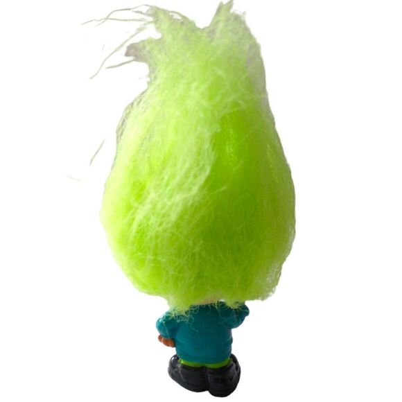 Burger Kids Club Glo Troll JAWS Doll Green Hair Vintage 1993 Meal Toy Retro - Picture 7 of 16